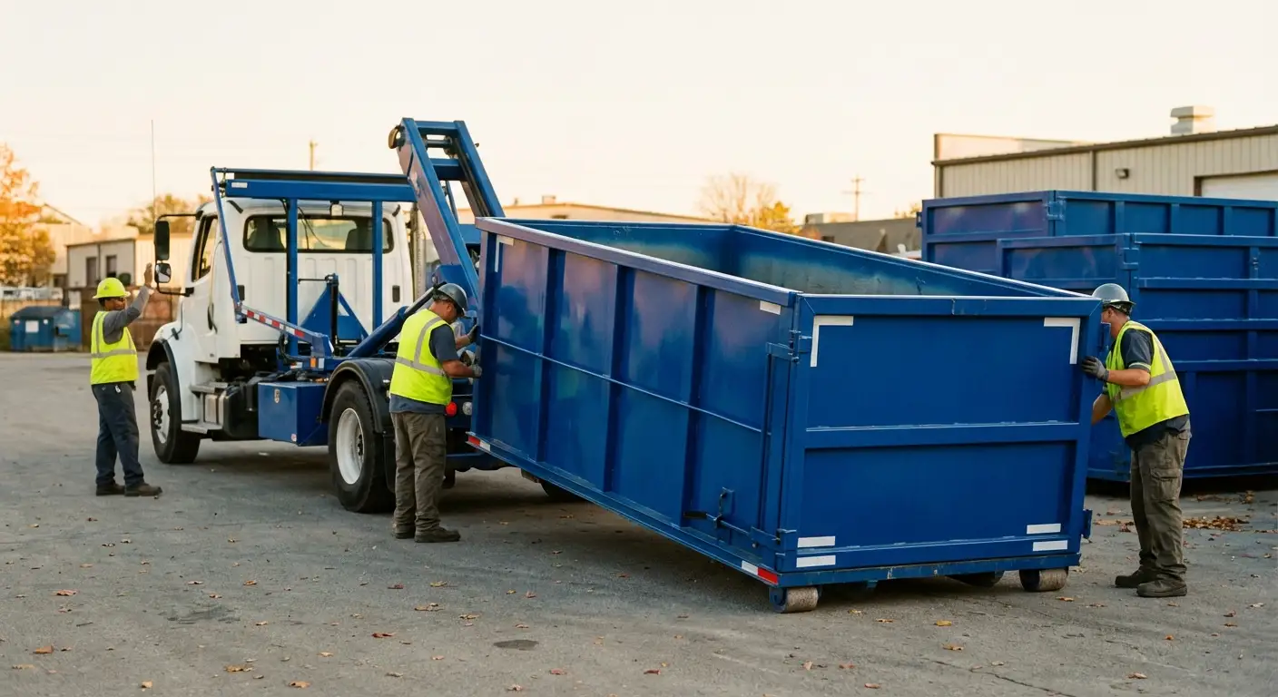 Commercial waste management and dumpster rental logistics in Brentwood, CA
