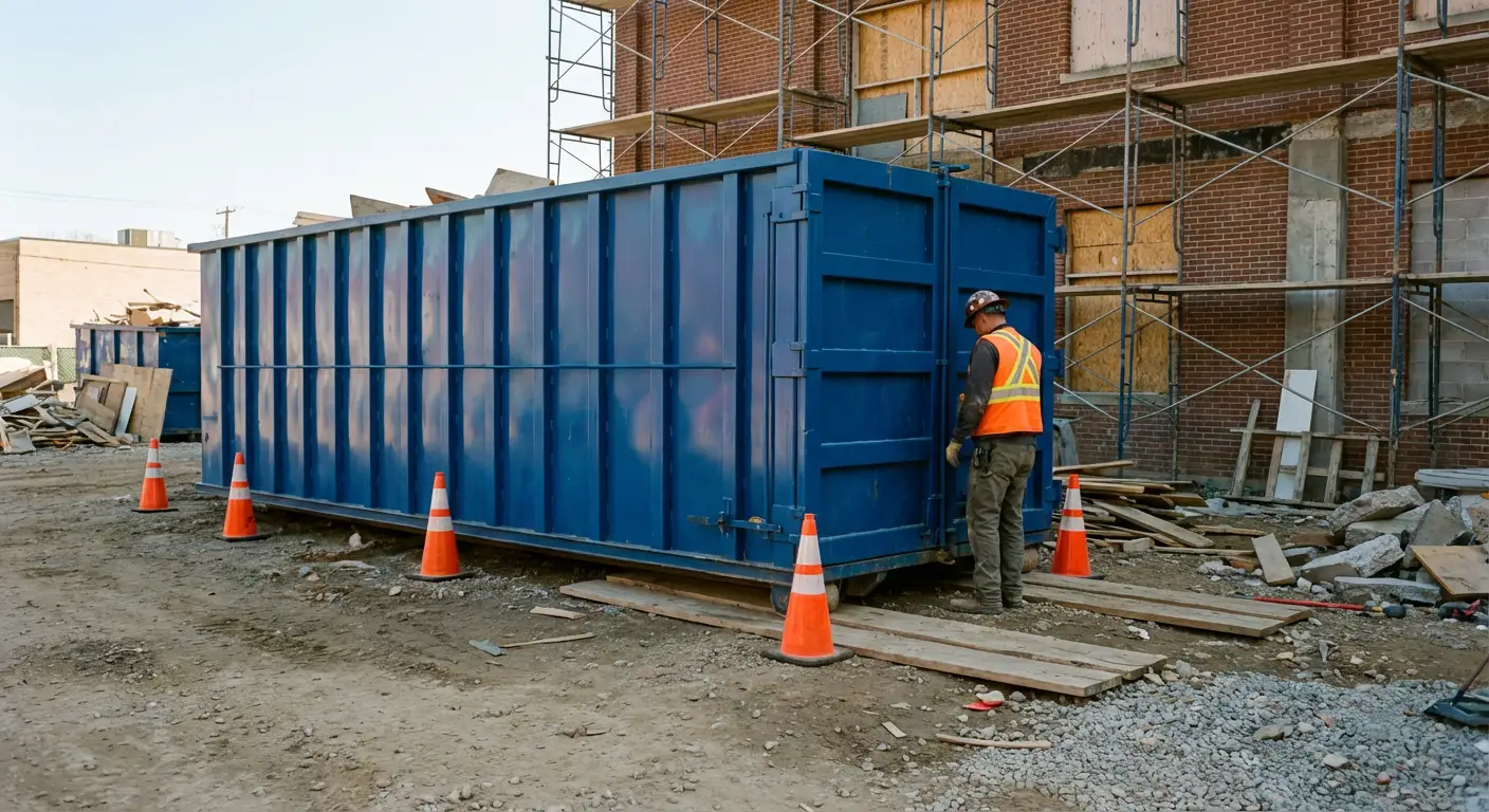 Safety inspection of dumpster placement site in Brentwood, CA