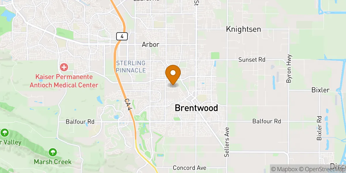 neighborhood map in Brentwood, CA